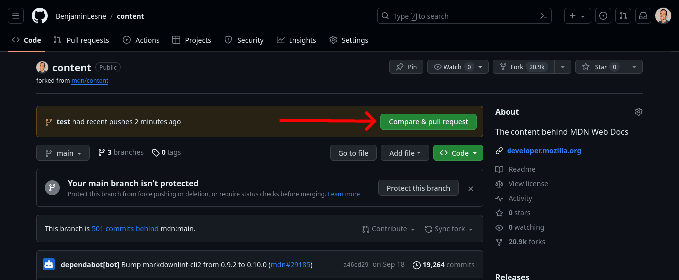 forked MDN content repository